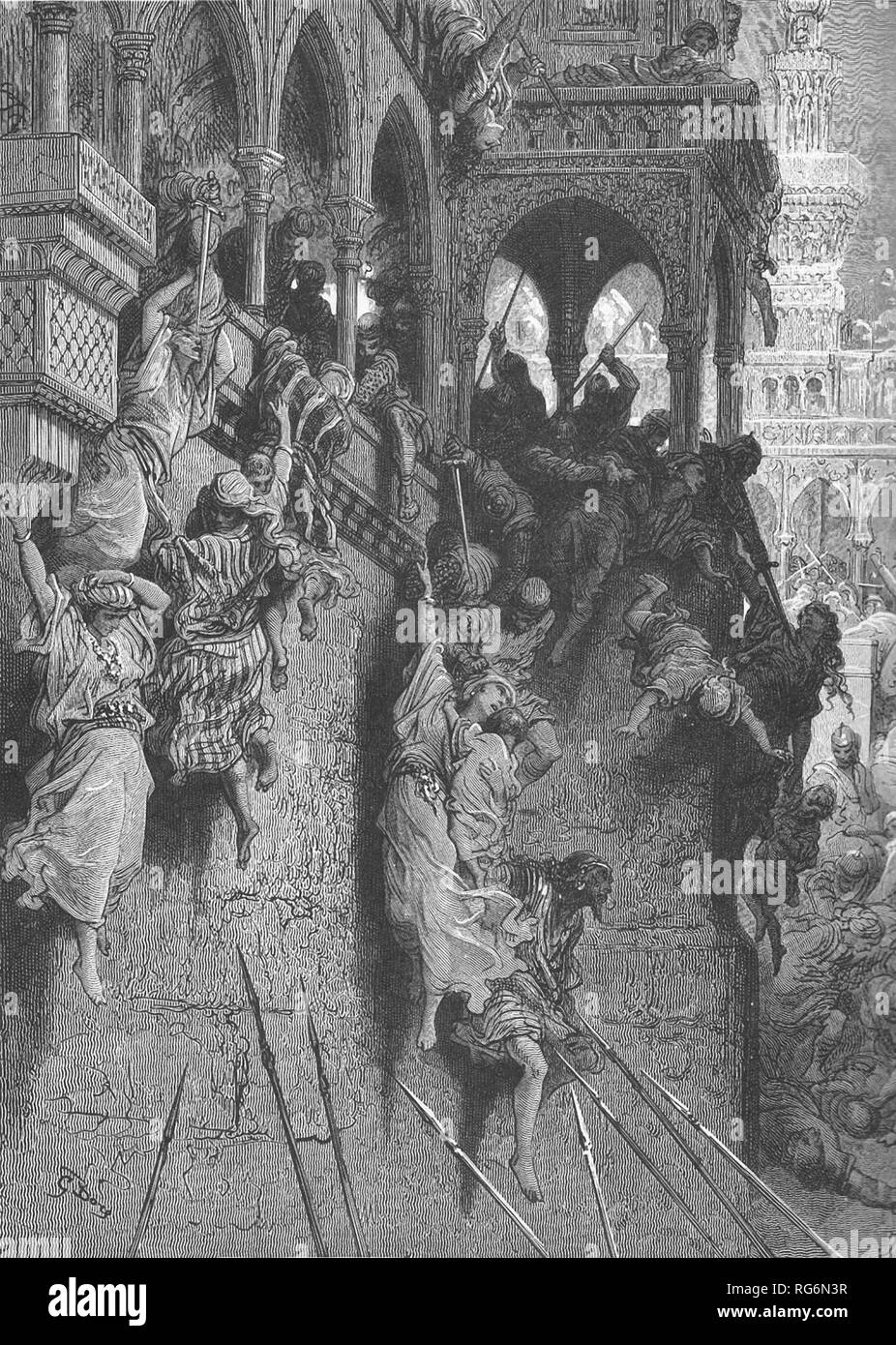Das Massaker von Antiochien - Gustav Dore Stockfoto