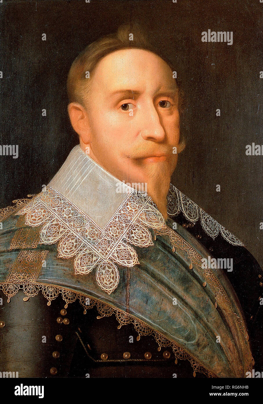 Gustavus Adolphus, König von Schweden 1611-1632 - Jakob Hoefnager, 1624 zurückzuführen Stockfoto