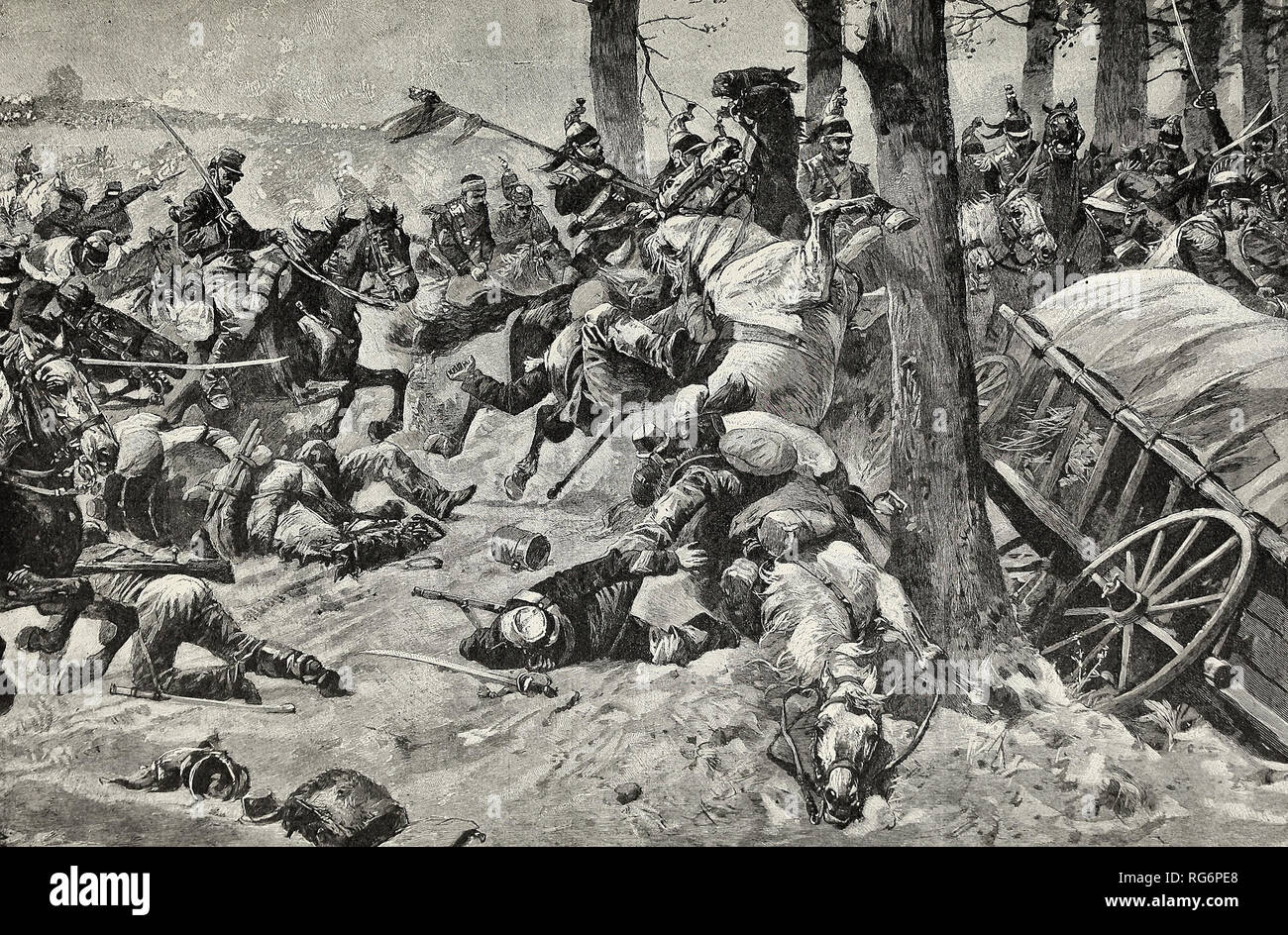 Der Sturz von Frankreich - Die verzweifelte, aber hoffnungslos für die französische Kavallerie bei Sedan Stockfoto