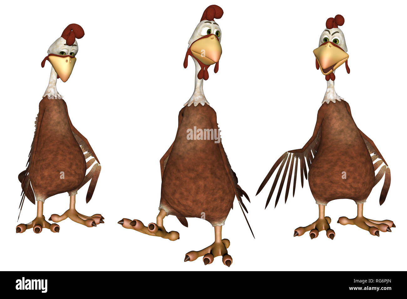 Cartoon Illustration Funny Hen Chicken Stockfotos Und Bilder Kaufen Alamy