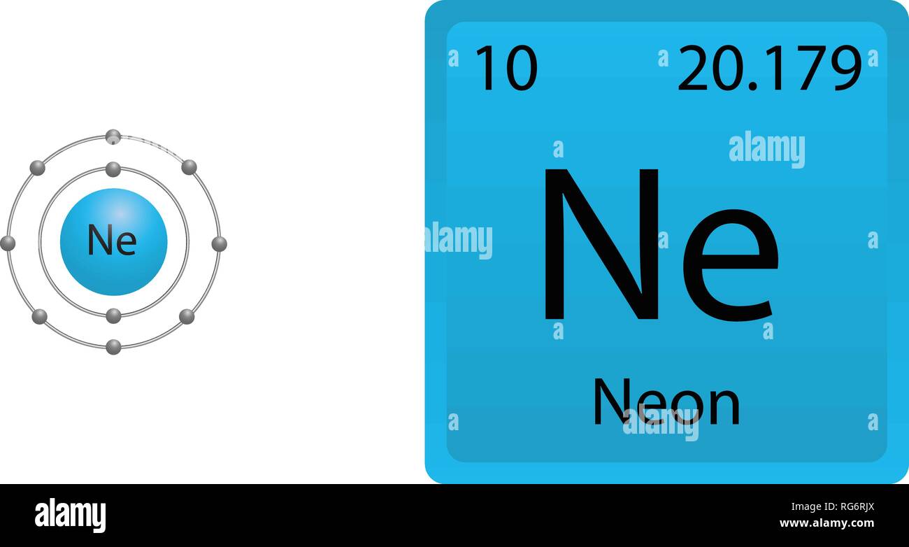 Neon Atom Shell Stock Vektor