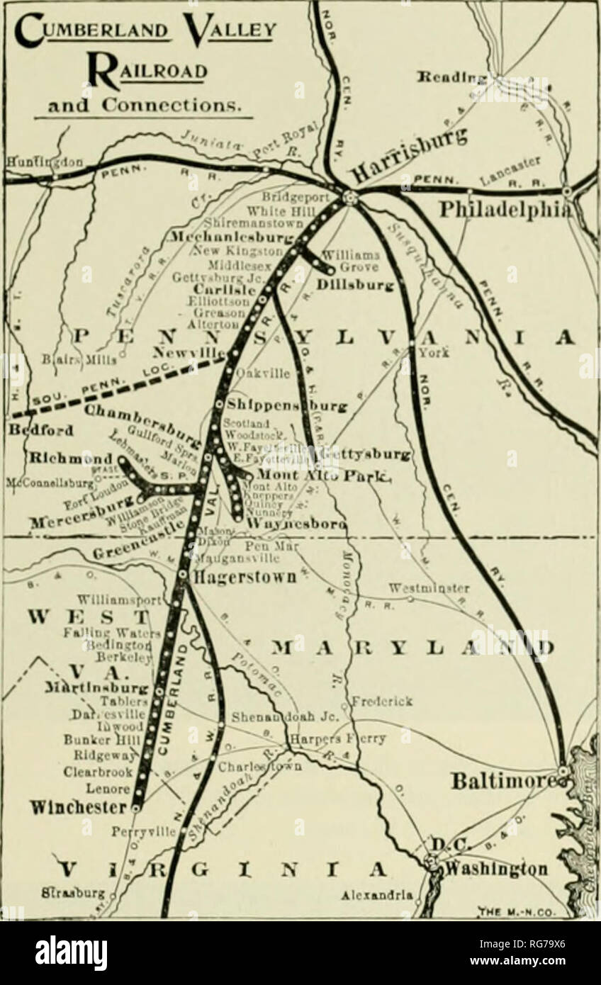 . Bulletin - United States National Museum. Wissenschaft. Cumberland/ai. u; v R. (umberland Tal Raii Straße. o Die FIRHT I*l Es, in, Inn./it Â" kranker Urlaub HarrUunrg ion, Ihe Autos aus Philadelphia ankommen, oboutjkn., './.../. in Ike: iinnii. Mil. Eine t hamberaburg el'" •'* • */ (L/ii bexpeeted lbal thia Zug "Krank im â â> simrt Linn l<. Ich. Philadelphia al* u inatead ol Fest o'clock in Zinn - Morgen, und dann bei Chamberabnrf kommen; er/on</III 7. von Zinn Â"; g, das lief -} produzieren 4 Herehandixe zum und vom Ihoac | Il. i II H I - "lh.1. v. Ich -:-. Abbildung 4. Karte 01 im C Stockfoto