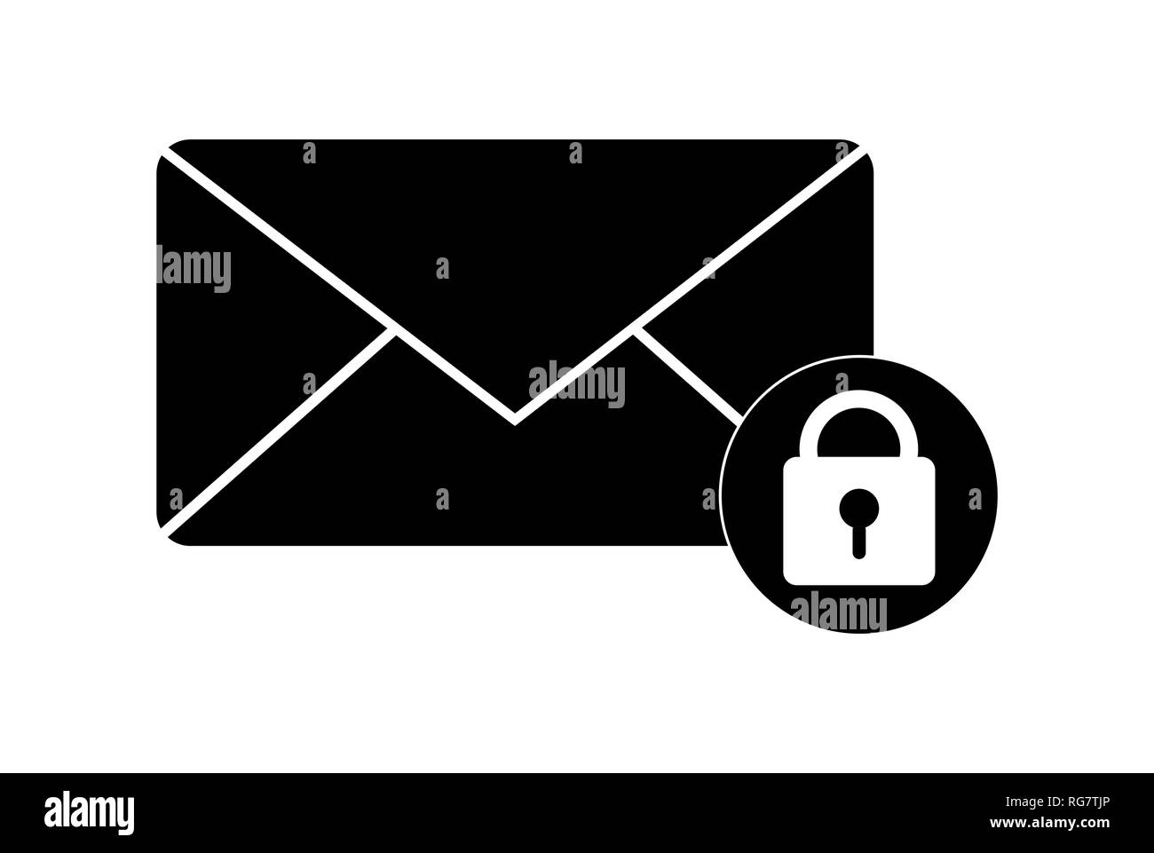 Einfach auf das Symbol für das Thema E-Mail Security für Web Design Stock Vektor
