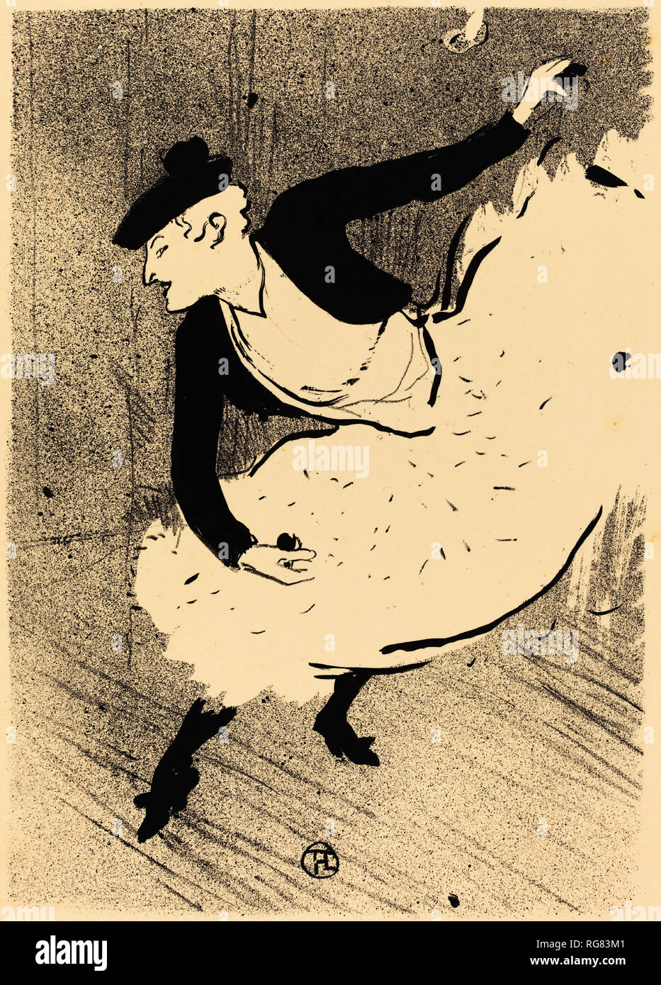 Edmée Lescot. Stand: 1893. Abmessungen: Bild: 26,7 x 18,6 cm (10 1/2 x 7 5/16 in.) Blatt: 43,4 x 32,2 cm (17 1/16 x 12 11/16 in.). Medium: Lithographie in Schwarz auf Velin. Museum: Nationalgalerie, Washington DC. Autor: Henri de Toulouse-Lautrec.de Toulouse-Lautrec, Henri. Stockfoto