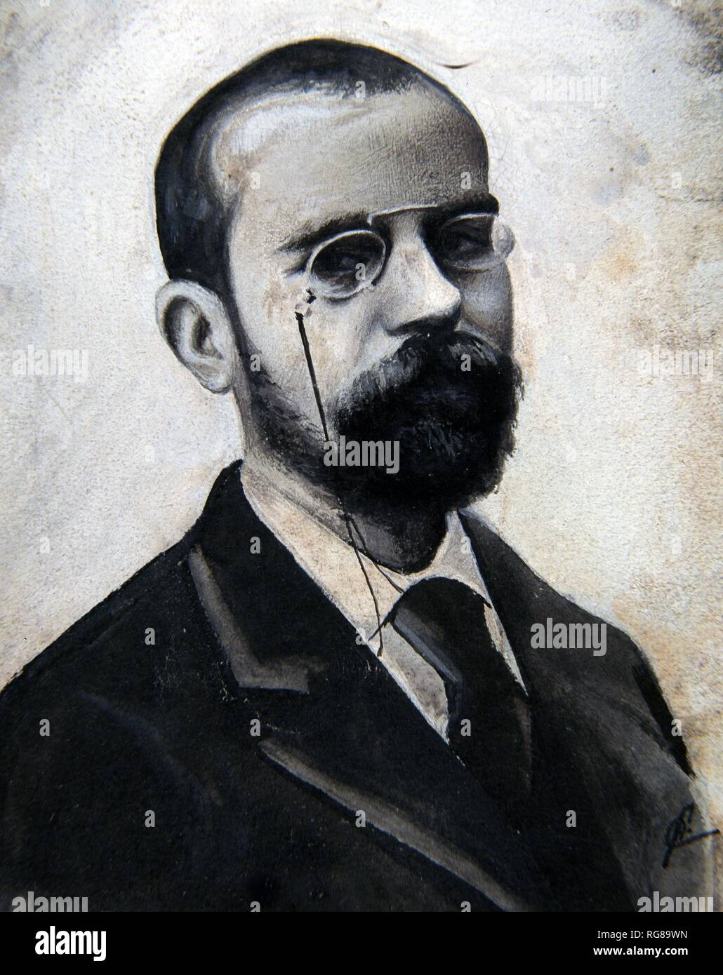 CLARIN. (LEOPOLDO ALAS) ESCRITOR ESPAÑOL. ZAMORA RETRATO 1852-1901. Stockfoto