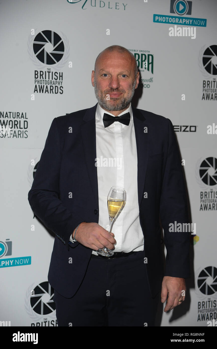 London, Großbritannien. 28 Jan, 2019. Mark Holden besucht die British Photography Awards im Savoy Hotel in London. Credit: SOPA Images Limited/Alamy leben Nachrichten Stockfoto