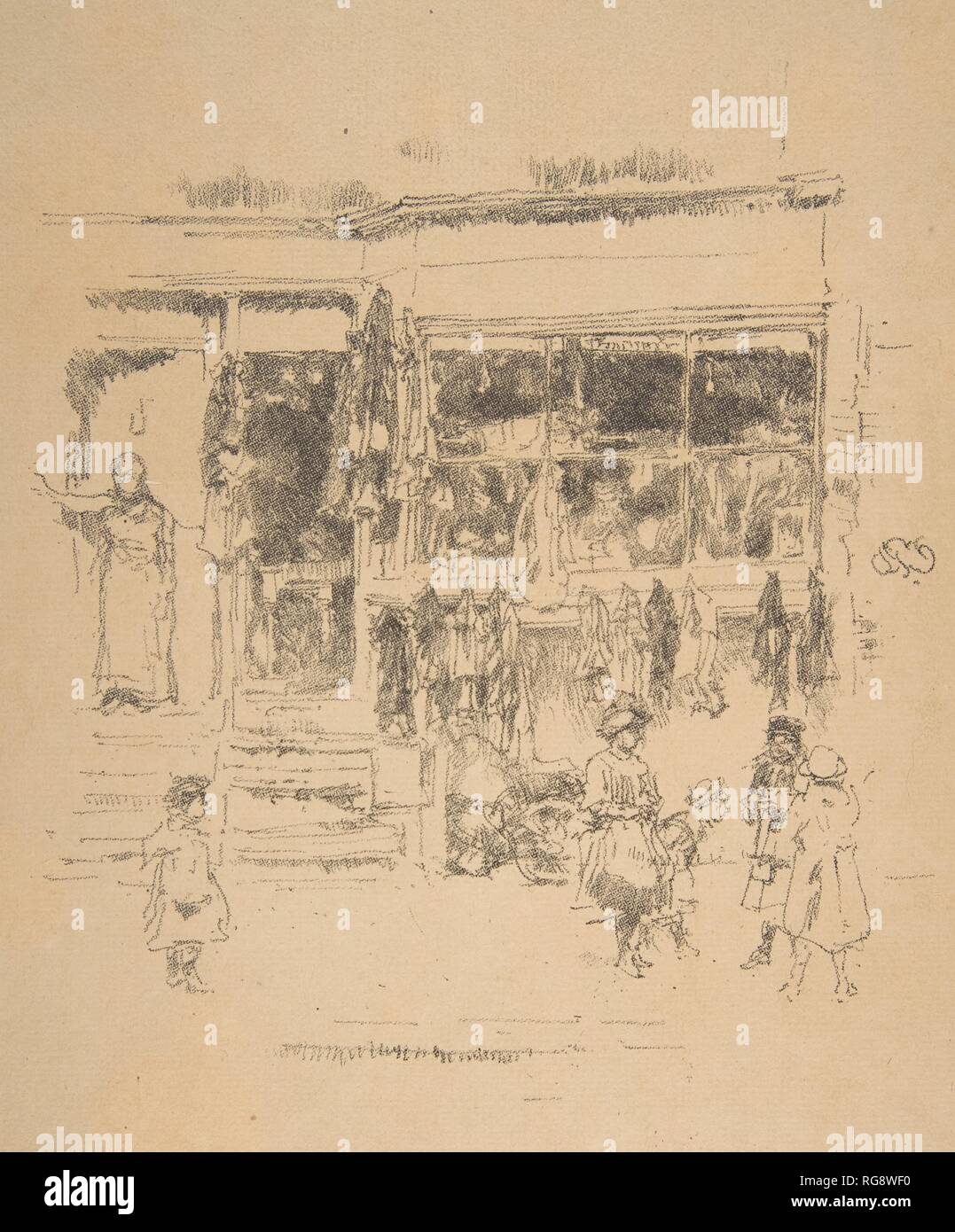 Chelsea Lumpen. Künstler: James McNeill Whistler (Amerikanische, Lowell, Massachusetts 1834-1903 London). Abmessungen: Bild: 7 1/16 x 6 1/4 in. (18 × 15,9 cm) Blatt: 12 3/4 x 8 1/16 in. (32,4 x 20,5 cm). Datum: 1888. Museum: Metropolitan Museum of Art, New York, USA. Stockfoto