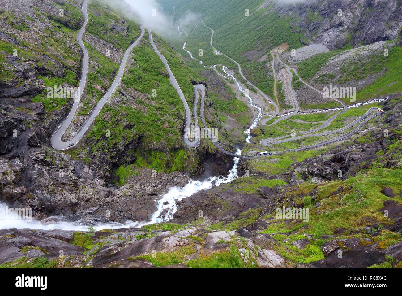 Norwegen Troll Road - Berg Route der Trollstigen. Mehr og Romsdal Region. Stockfoto