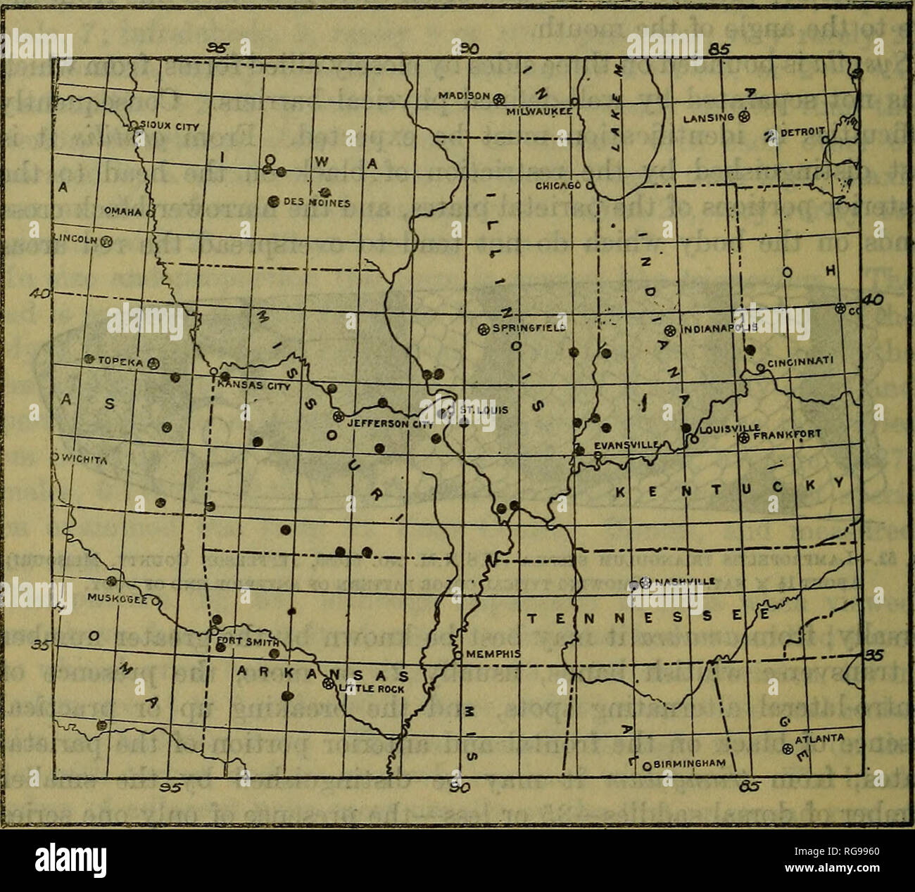 . Bulletin - United States National Museum. Wissenschaft. 182 BULLETIN 114, UNITED STATES NATIONAL MUSEUM. Tennessee, Kentucky, westlichen und nördlichen iiississippi, und es sollten die in südlichen Minnesota betrachtet werden. Exemplare Hase aus den folgenden Gemeinden zusätzlich zu den von Mustern in den Vereinigten Staaten National Museum: Neue B! armony und Vigo County, Indiana vertreten geprüft wurden; und Charleston, Grand Kette (Pulaski County), St. Clair County, und Horseshoe Lake im Olive Branch (Alexander County), Illinois; Ames, Boone, Fort Des Moines, Grinneli, und in der Nähe von Sioux City, Iowa; Bleiglanz, Mi Stockfoto