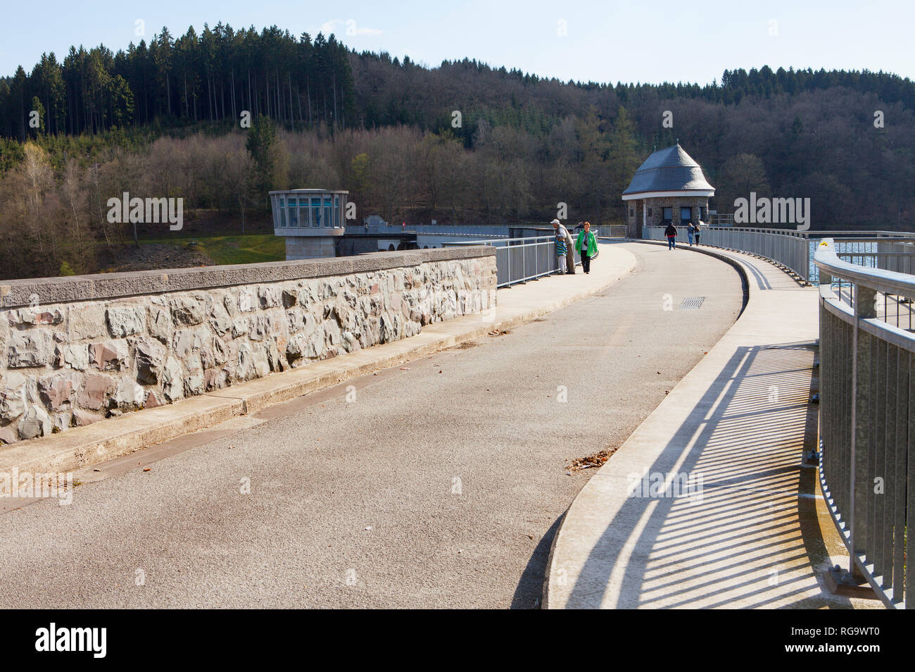 Dam von der Listertalsperre, Olpe, Deutschland, Europa Stockfoto