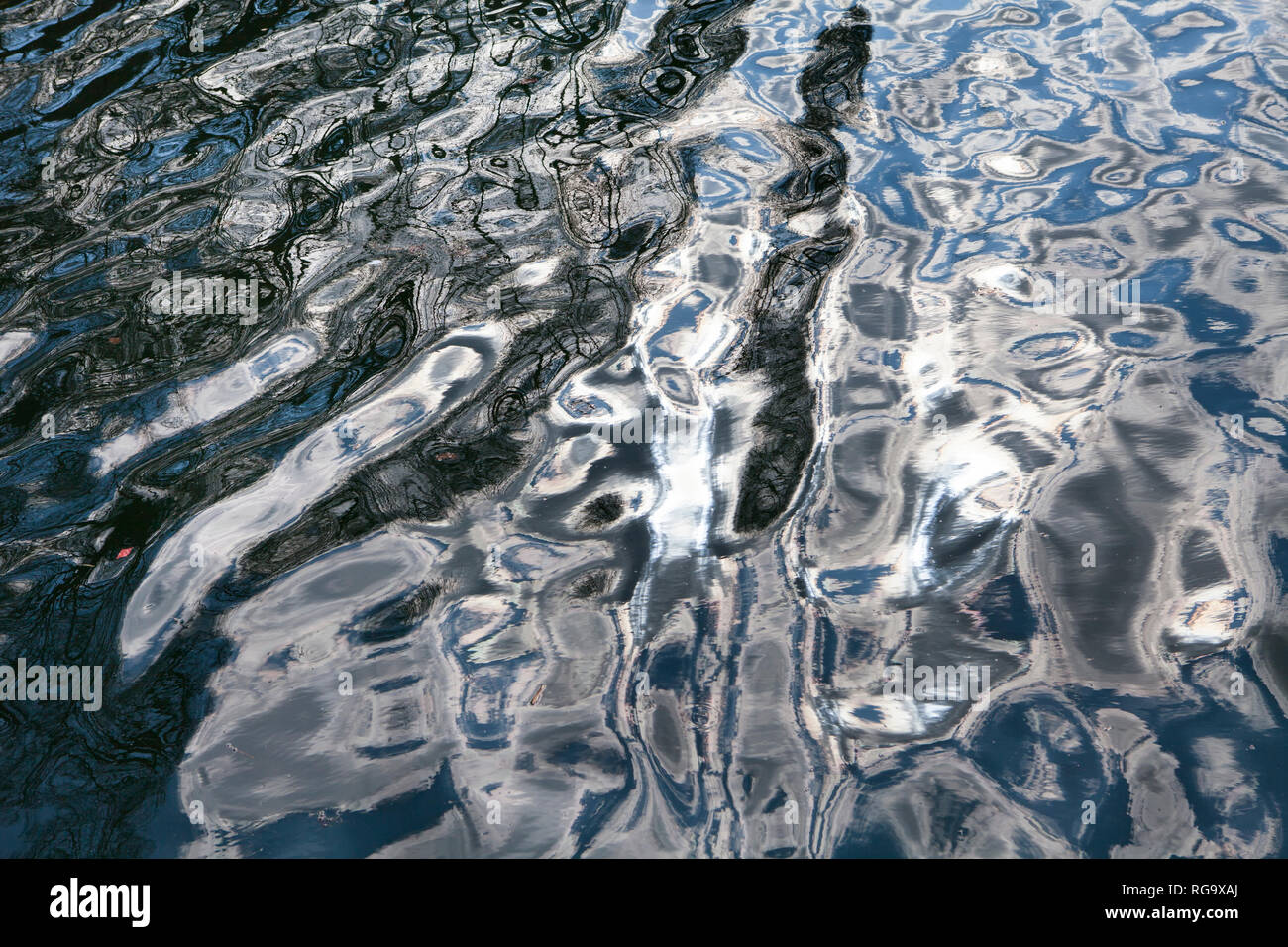 Wasserspiegelungen Stockfoto