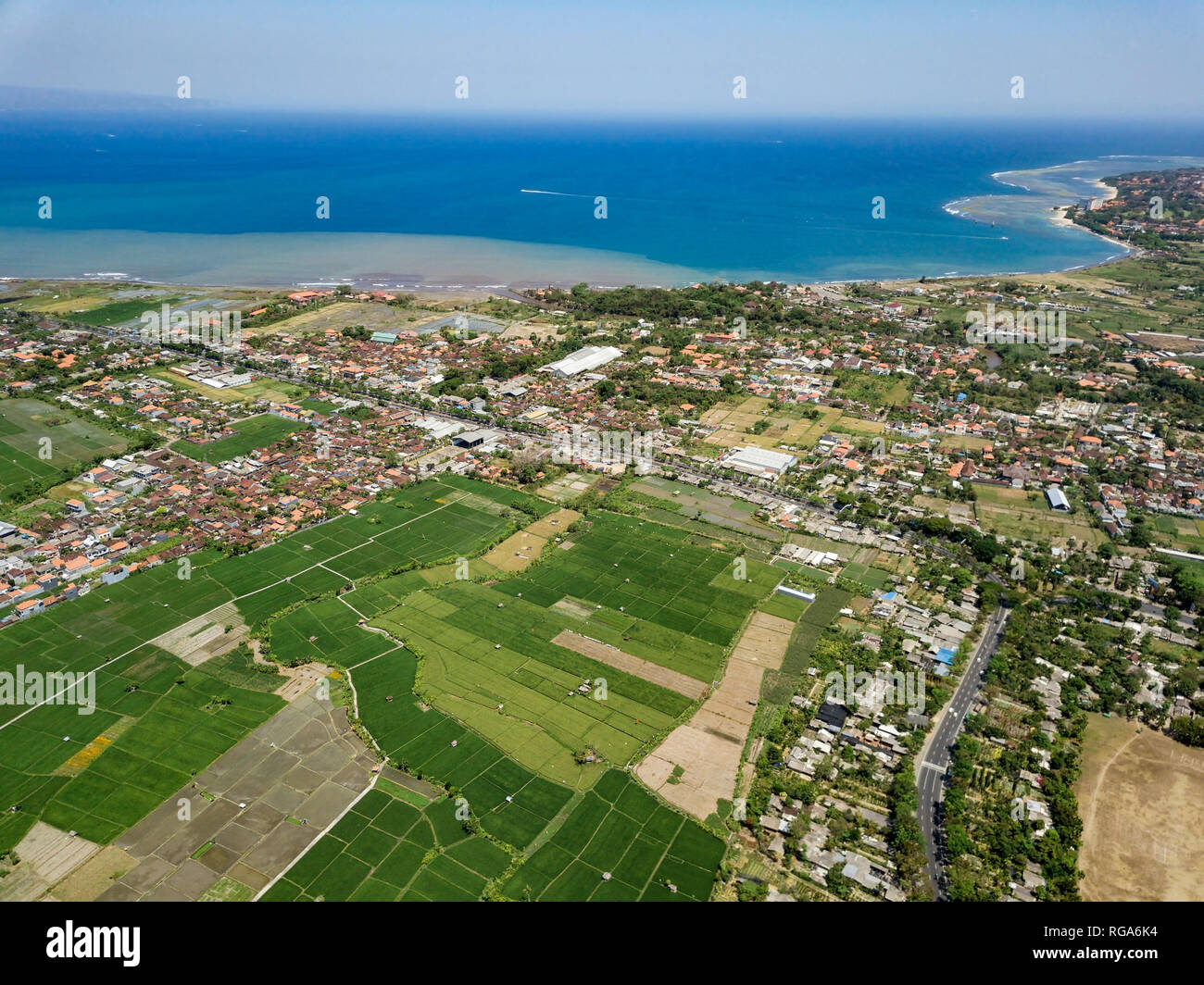 Indonesien, Bali, Luftaufnahme von Sanur Stockfoto