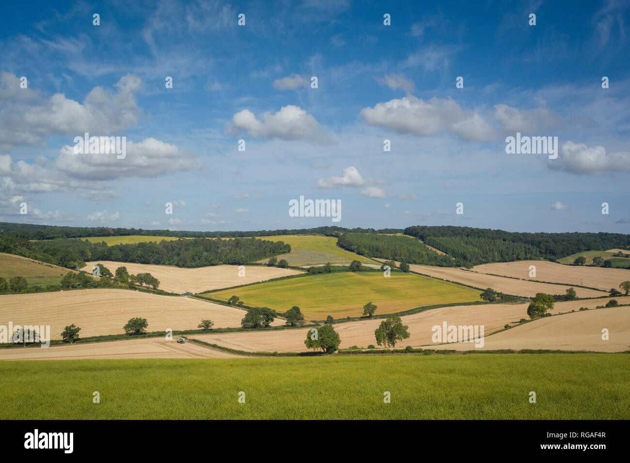 Blick über die stonor Tal in der Nähe von Henley-on-Thames, Oxfordshire Stockfoto