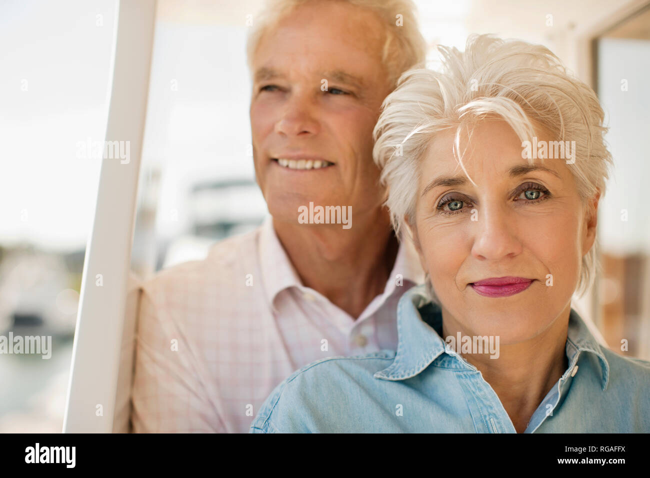 Senior Paar für ein Portrait darstellen. Stockfoto