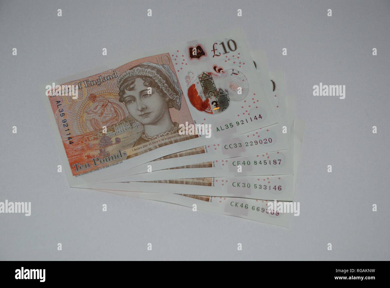 £10 Notizen Stockfoto