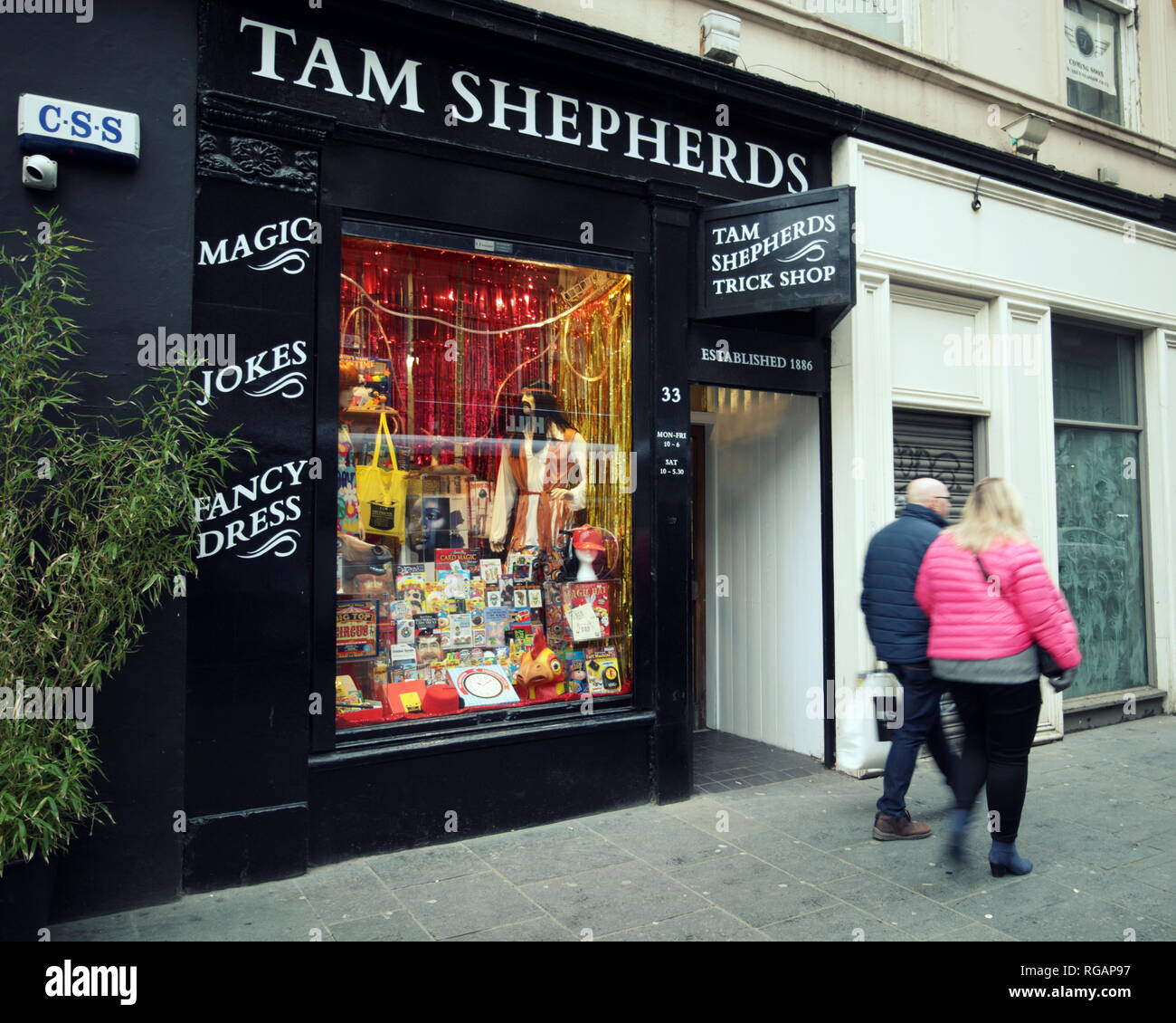 Tam Hirten Trick Shop 33 Queen Street, Glasgow G1 3EF Glasgow, Schottland, Großbritannien Stockfoto