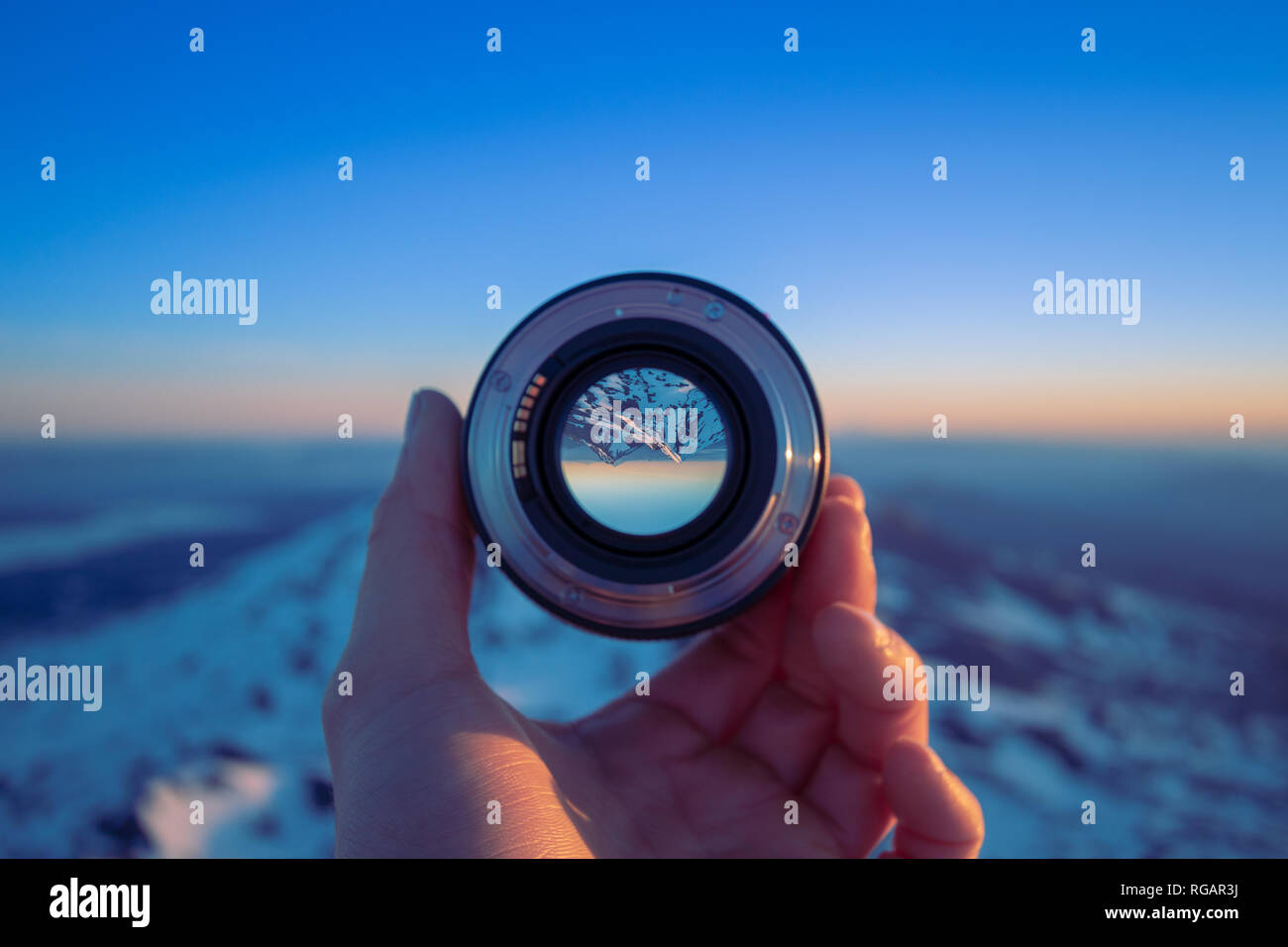 Sonnenaufgang in 10.300 ft. Stockfoto