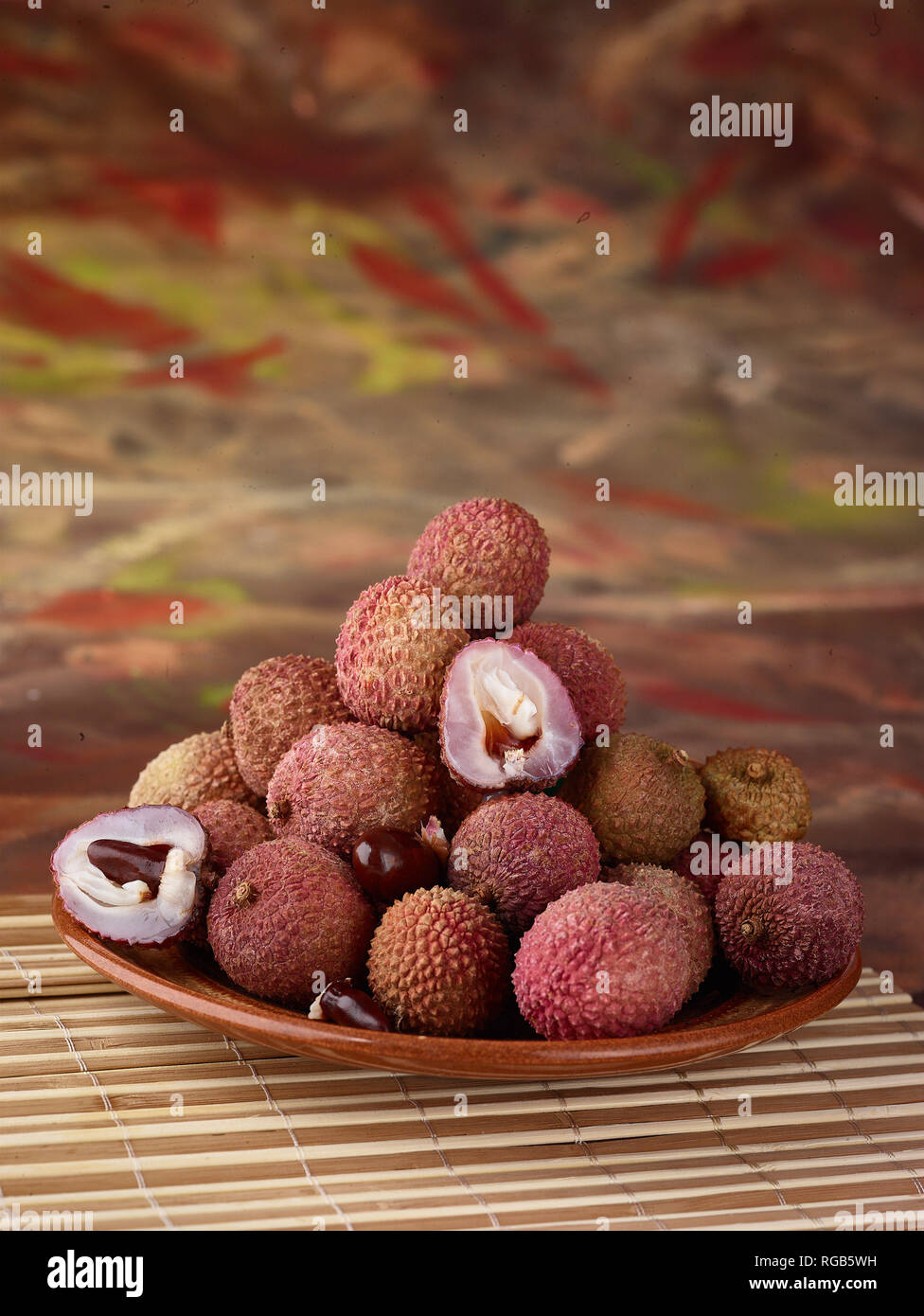 Litschis, Obst essen Still life Foto Stockfoto