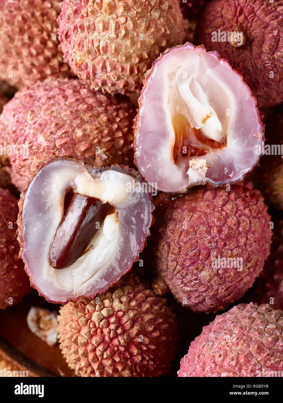 Litschis, Obst essen Still life Foto Stockfoto