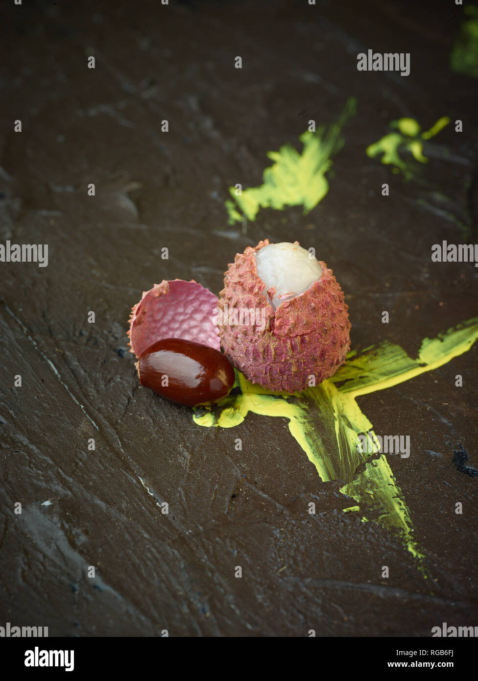 Litschis, Obst essen Still life Foto Stockfoto
