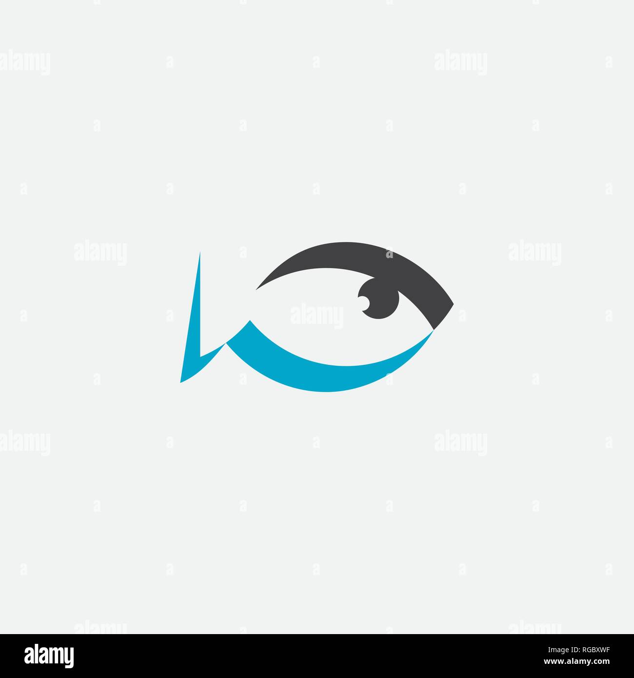 Fette Fische logo Vektor sign Design Element Stock Vektor