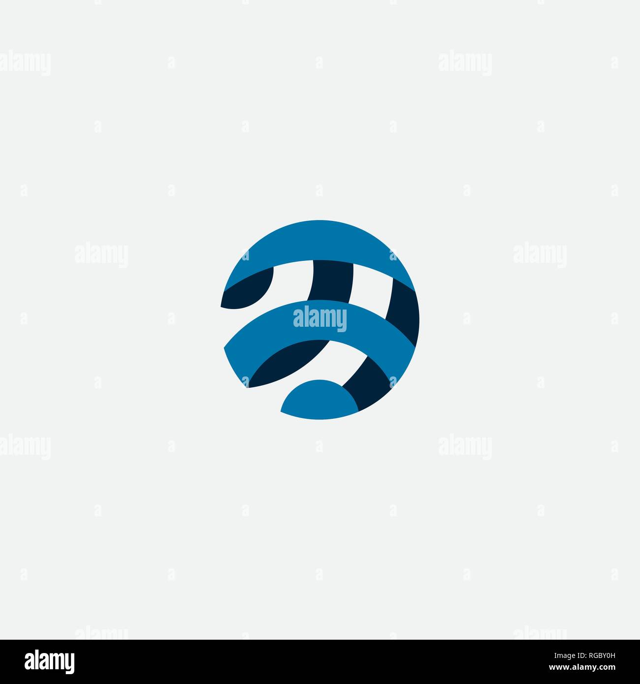 Globe logo Icon Design mit 3D-Effekt Stock Vektor