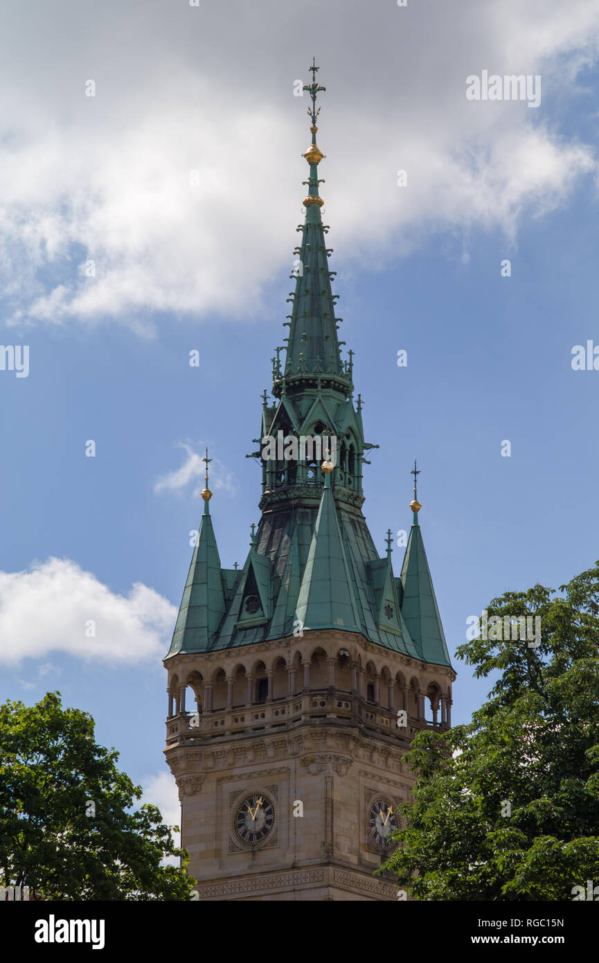 Turm von Brunswick Town Hall, Deutschland Stockfoto
