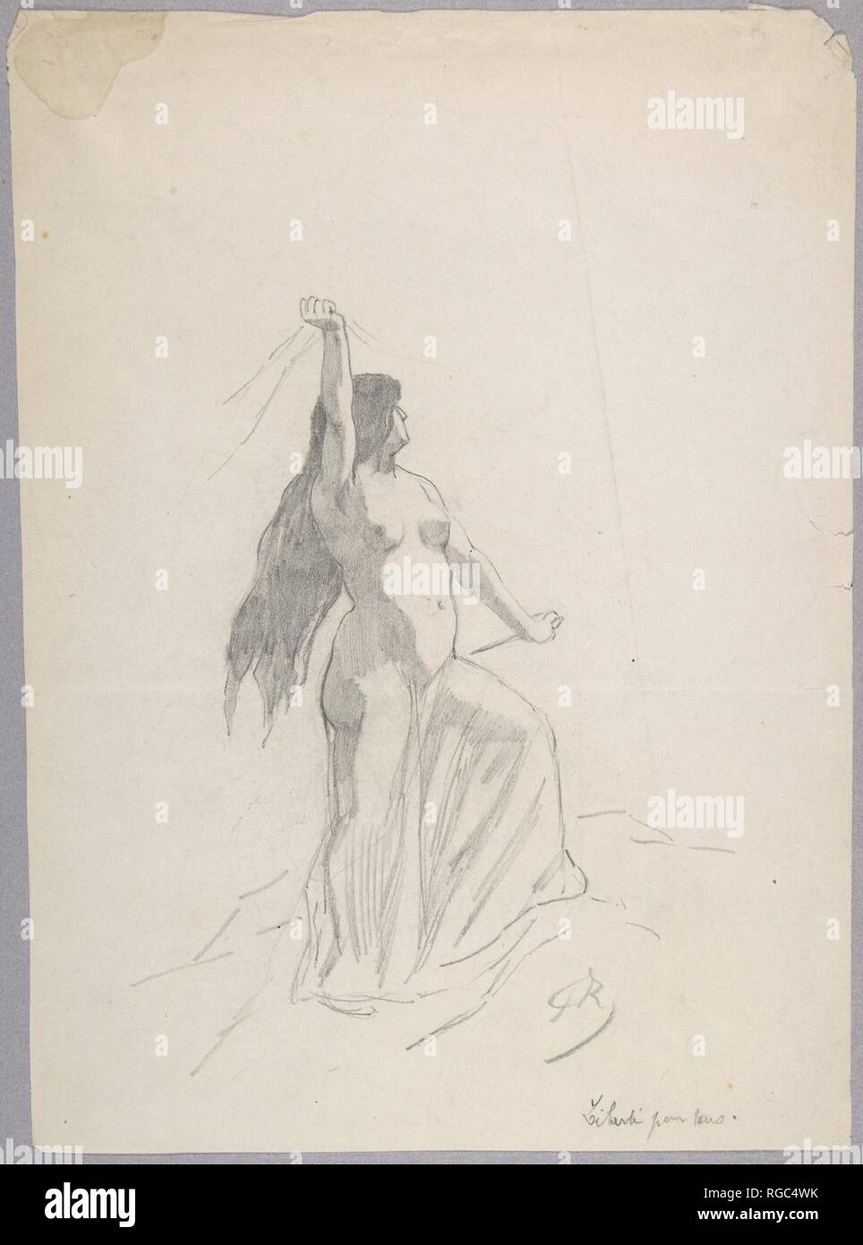 Liberté pour Tous. Künstler: Félicien Rops (Belgien, Namur 1833-1898 Essonnes). Abmessungen: 10-5/8 x 7-11/16-in. (27,0 x 19,5 cm). Museum: Metropolitan Museum of Art, New York, USA. Stockfoto