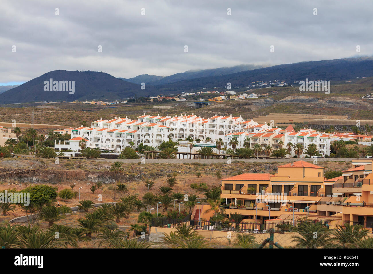 Callao Salvaje, Teneriffa, Apartments in der Nähe von Vulkan Stockfoto