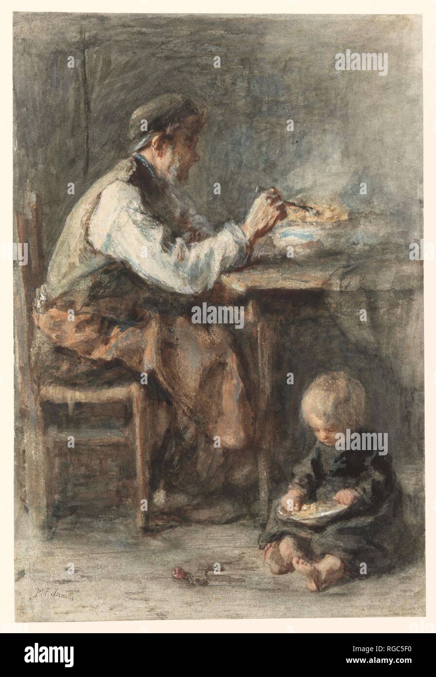 Der Schuhmacher. Verfasser der Stellungnahme: Jozef Israëls. Datierung: 1834 - 1911. Maße: H 468 mm x B 320 mm. Museum: Rijksmuseum, Amsterdam. Stockfoto