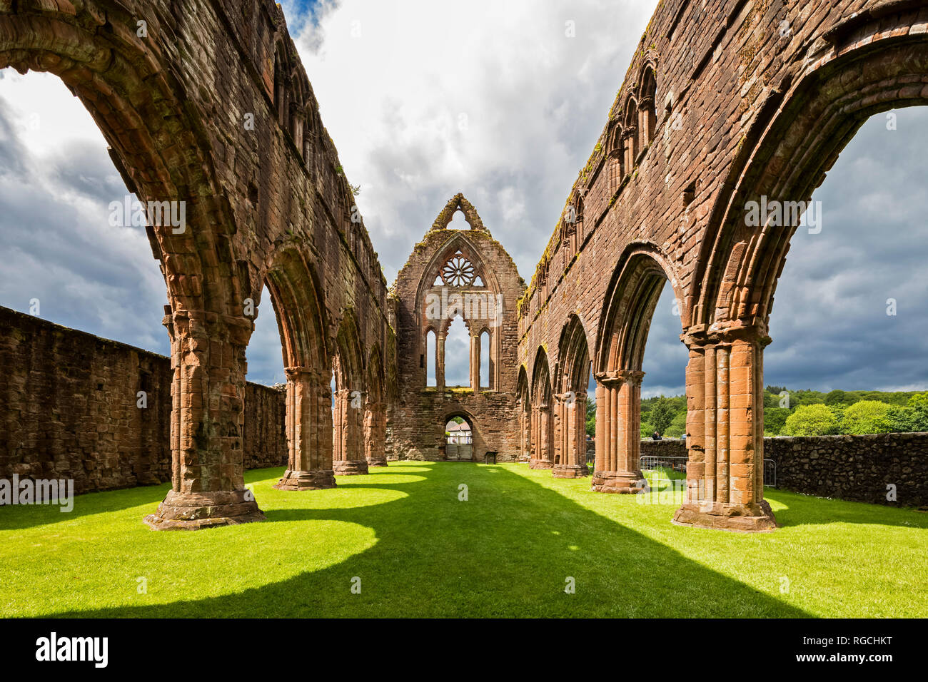 Großbritannien, Schottland, Dumfries und Galloway, Sweetheart Abbey Stockfoto