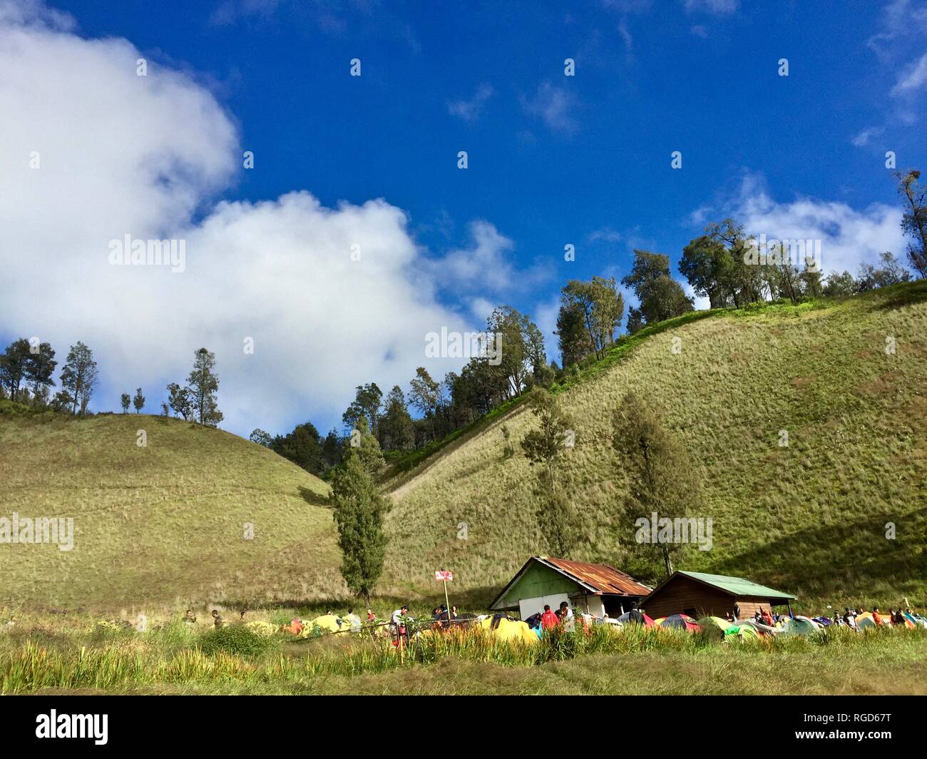 Mount Semeru Wandern Stockfoto