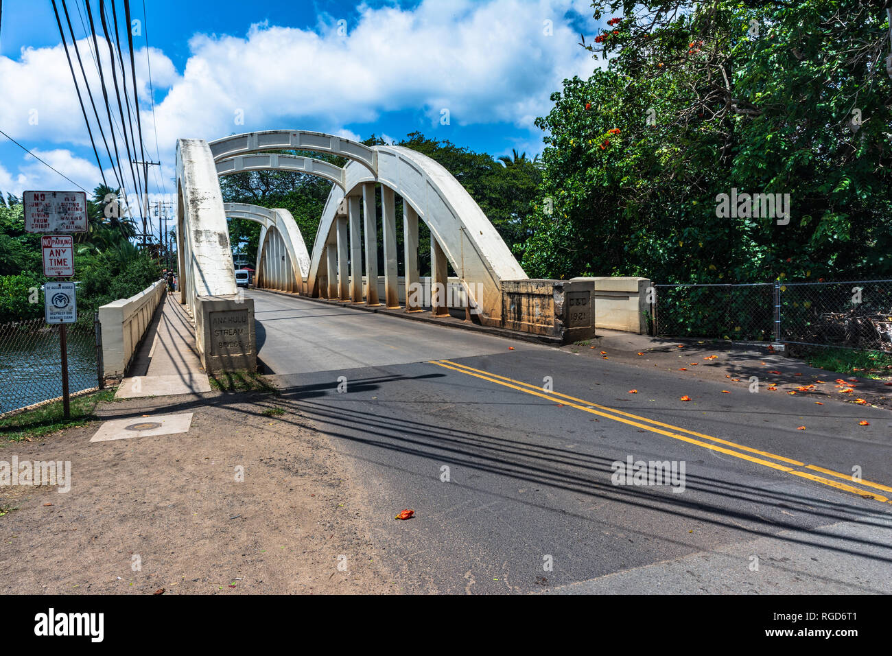 Rainbow Bridge in Haleiwa, Oahu, Hawaii Stockfoto