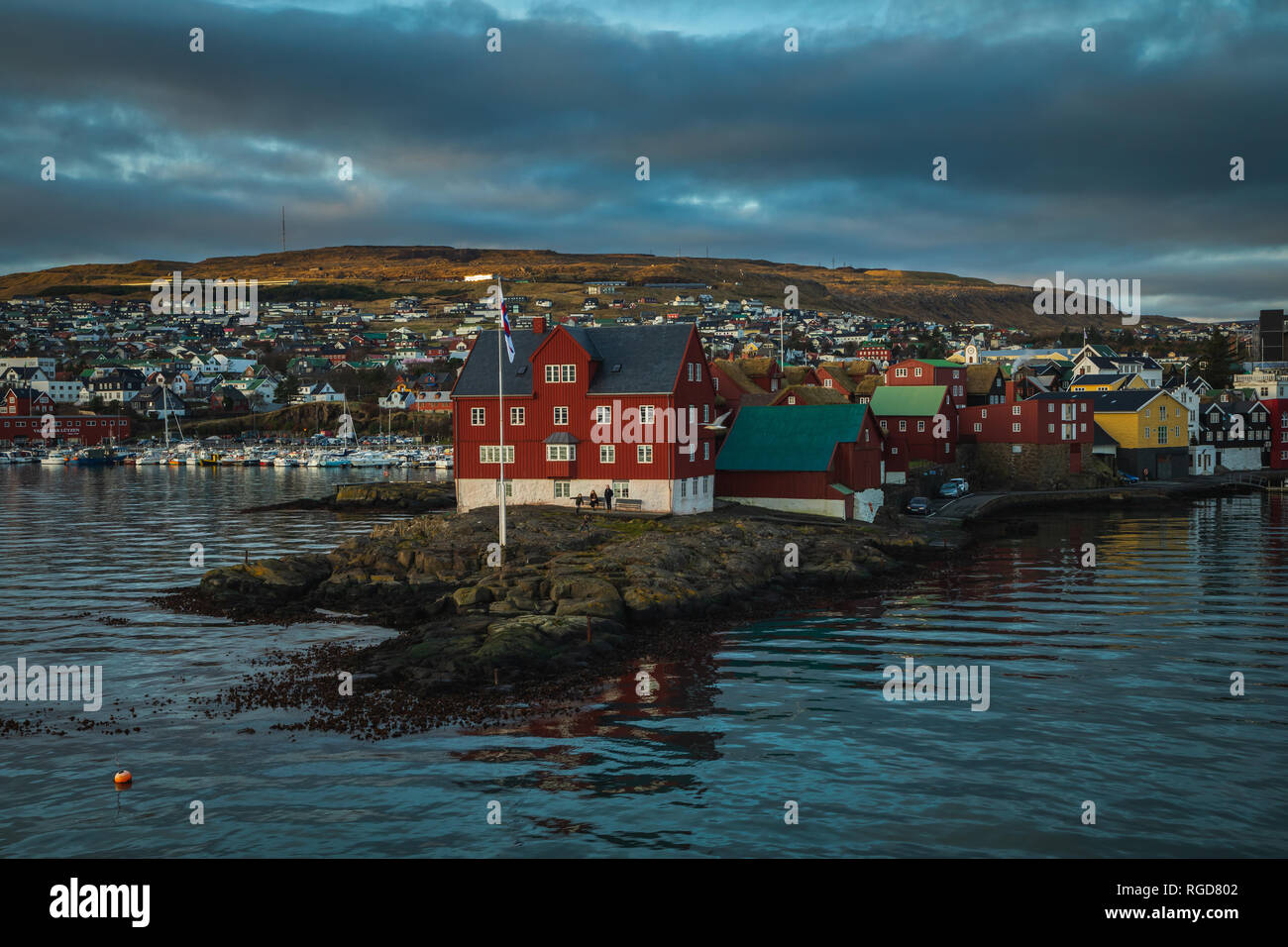 Tinganes, der Altstadt von Tórshavn. Färöer Inseln Stockfoto