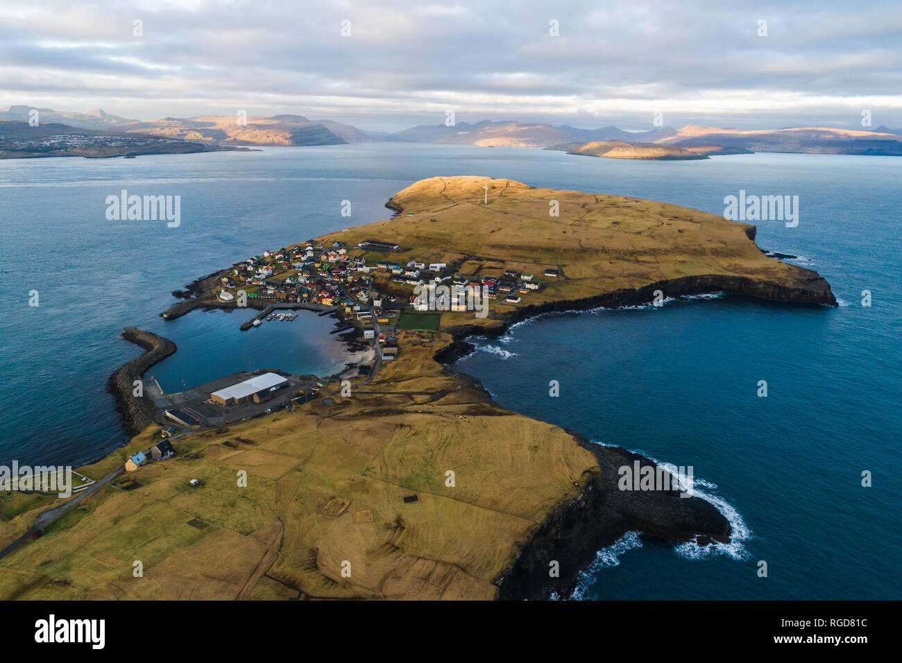 Die Insel Nólsoy. Färöer Inseln Stockfoto
