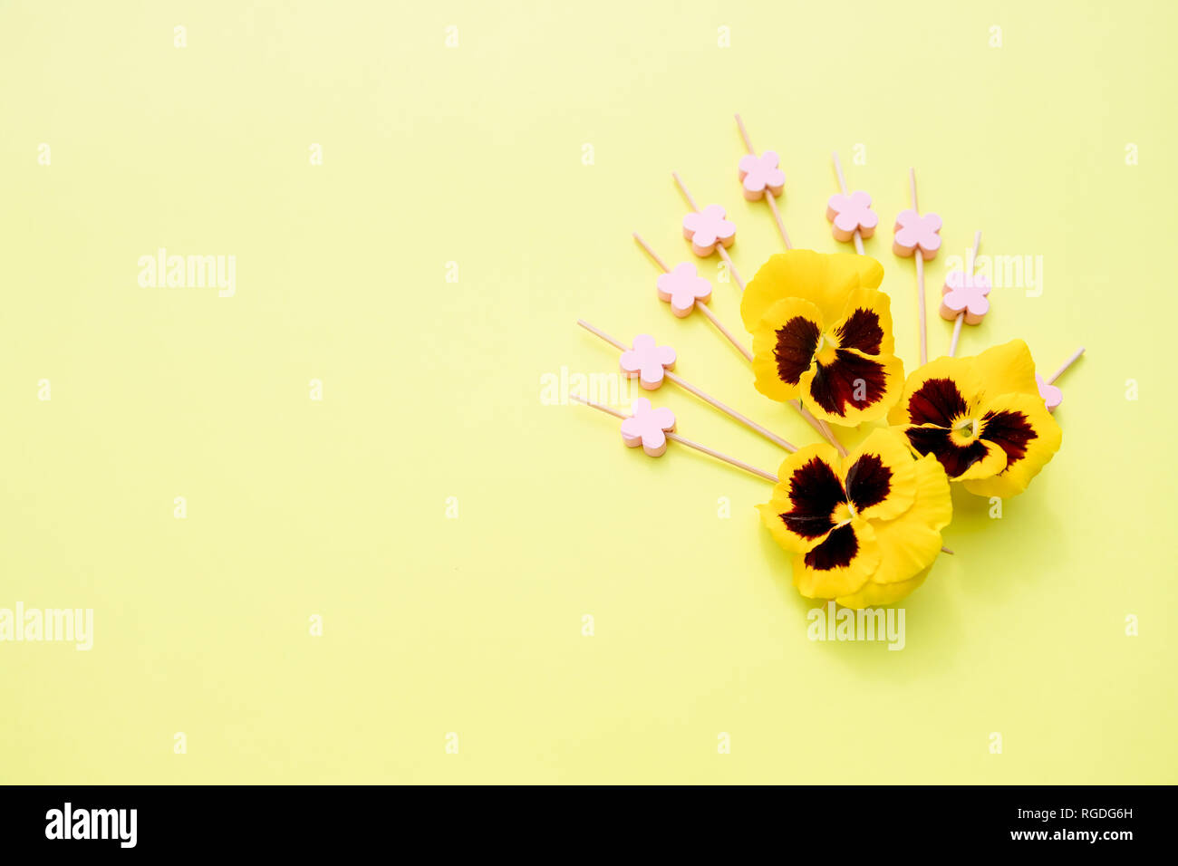 Nahtlose Hintergrund mit Sommerblumen. wunderschöne Muster mit niedlichen Stiefmütterchen Blumen. Floral background für Textilien, Tapeten, musterfüllungen, Abdeckungen Stockfoto