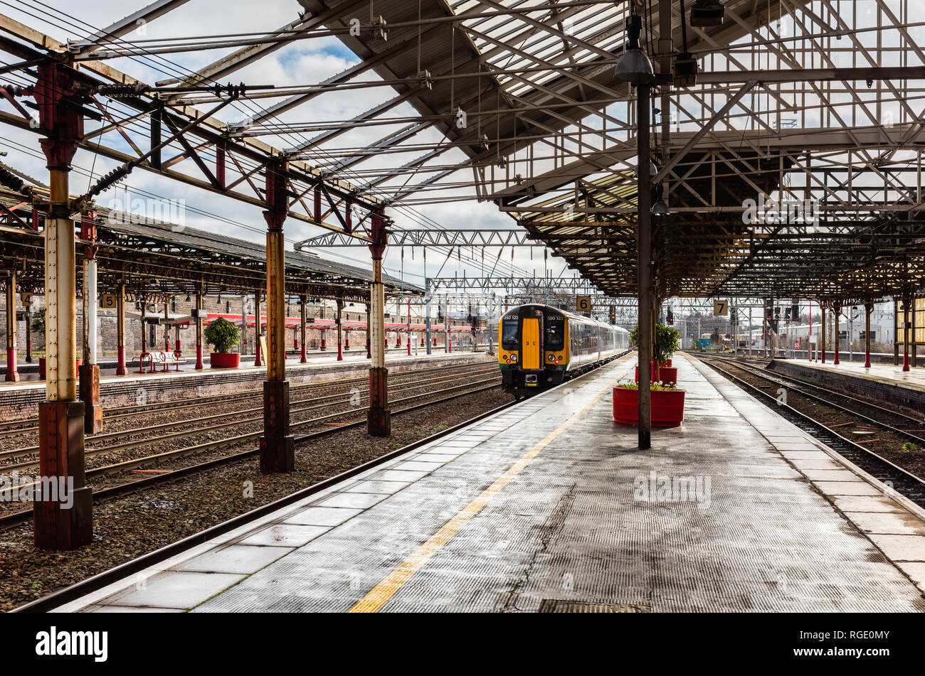 Bahnhof in Cheshire Crewe Stockfoto