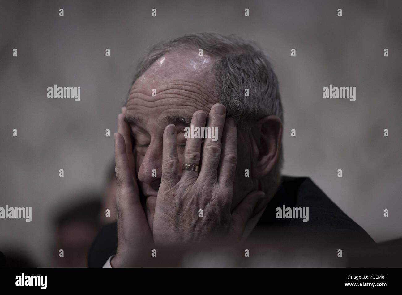 Washington, District of Columbia, USA. 29 Jan, 2019. Senator James RISCH (R-ID) an den Senat Intelligenz Anhörung auf den weltweiten Bedrohungen im Jahr 2019 Quelle: Douglas Christian/ZUMA Draht/Alamy leben Nachrichten Stockfoto