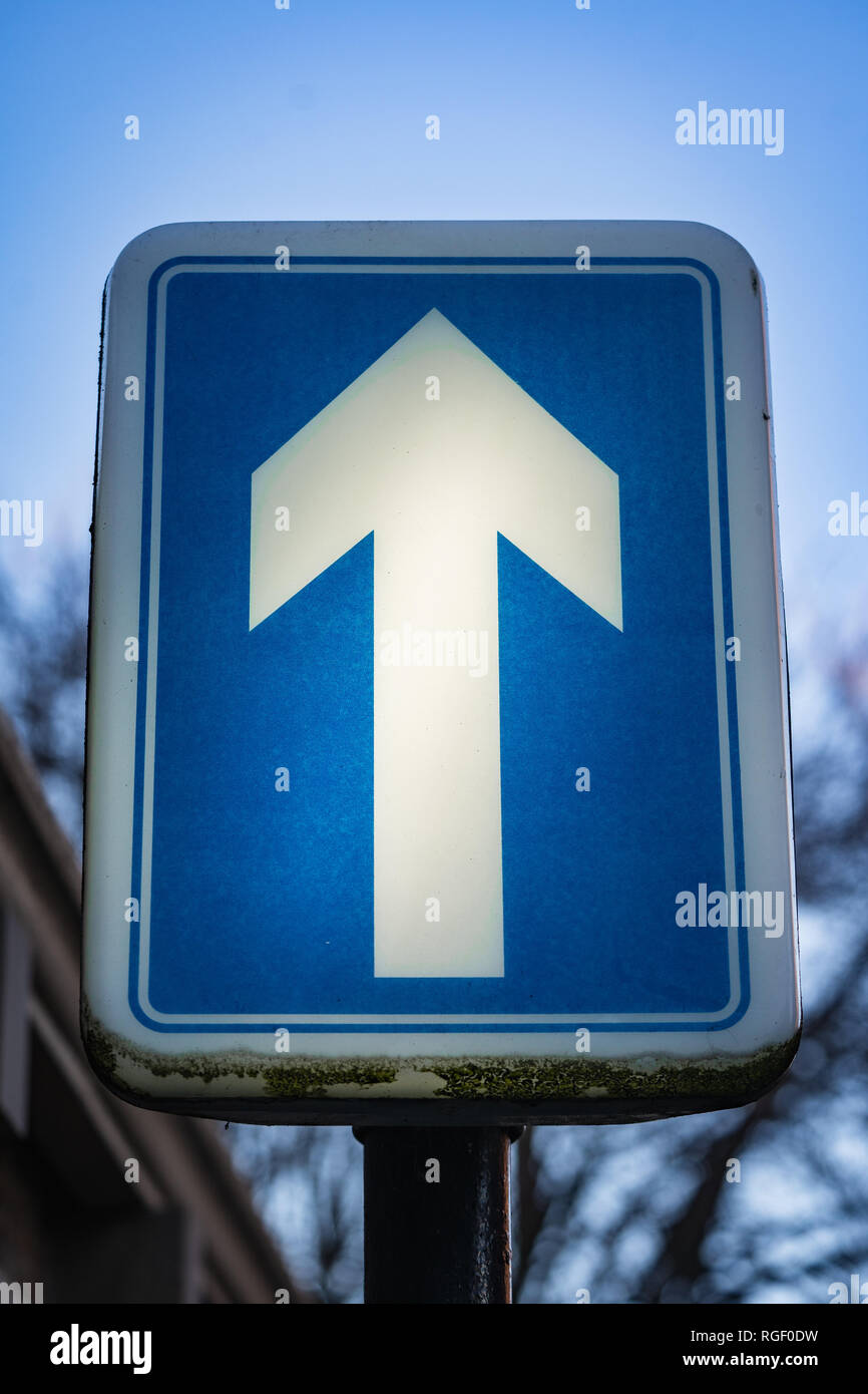 One Way Straßenschild Stockfoto