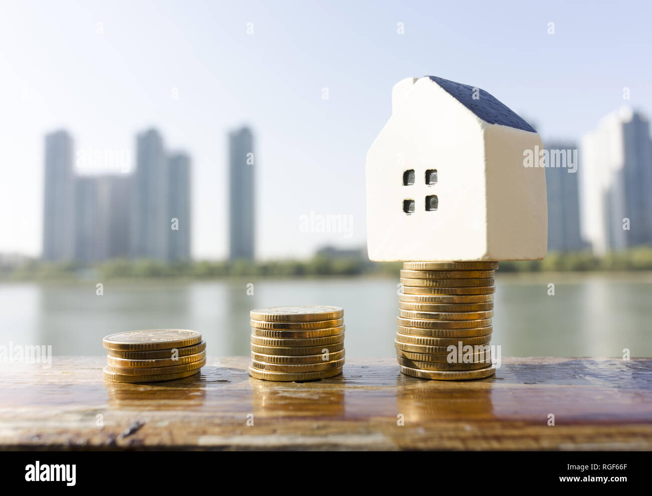 Immobilien und Vermögensbildung Stockfoto
