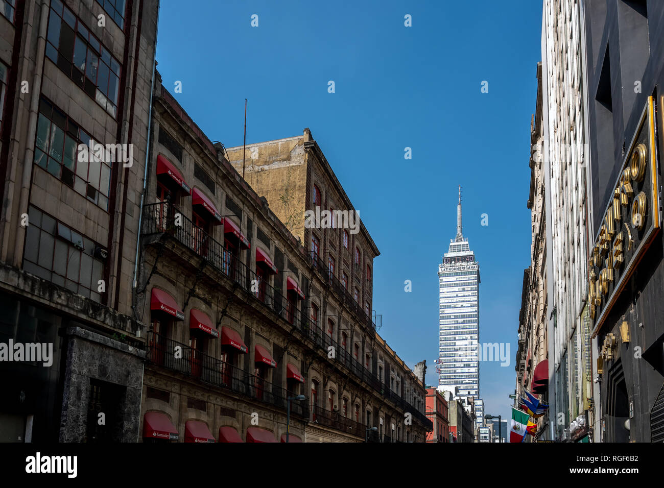 Der Torre Latinoamericana, in der Innenstadt von Mexico City Stockfoto
