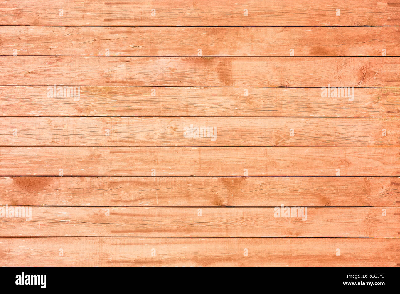 Coral Farbe Holz- oder Hintergrund Textur. Hölzerne Wand Stockfoto