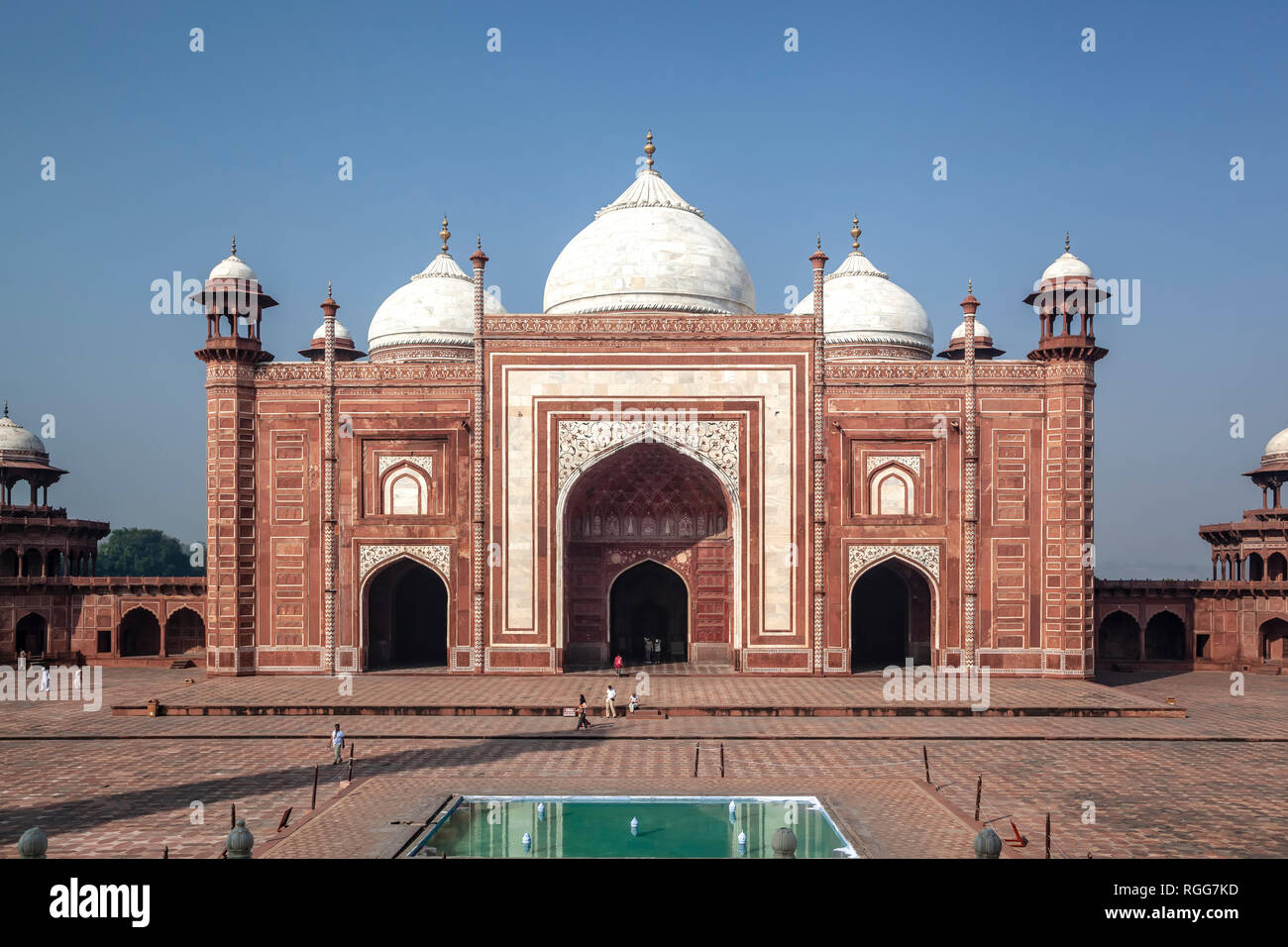 Taj Mahal Moschee (MASJID), Agra, Uttar Pradesh, Indien Stockfoto