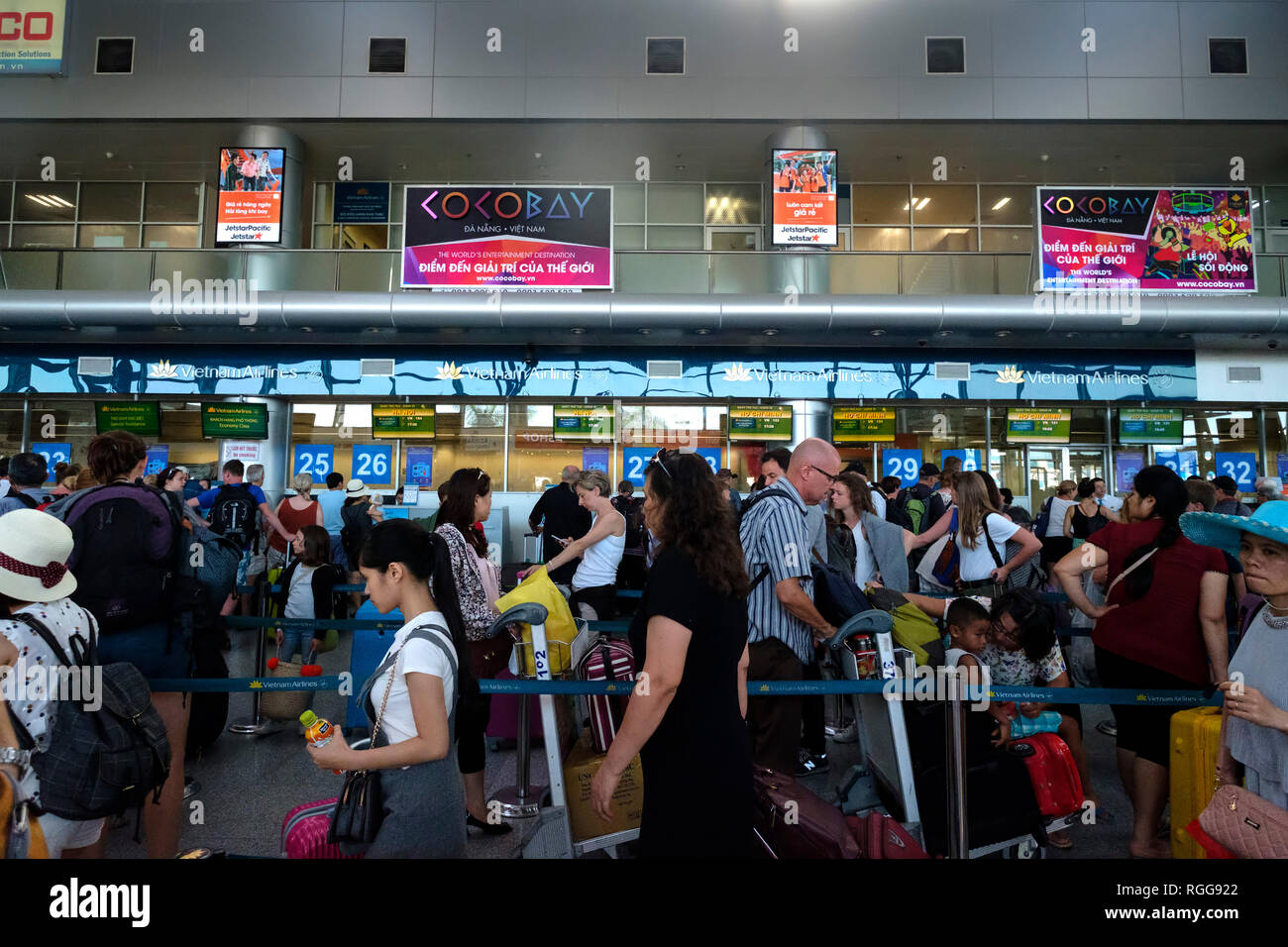 Vom internationalen Flughafen Da Nang Da Nang, Vietnam, Asien Stockfoto