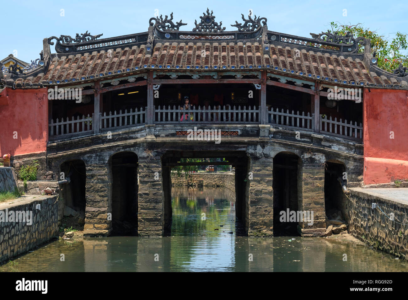 Japanese Covered Bridge aka Cau Chua Pagode in Hoi An, Vietnam Stockfoto