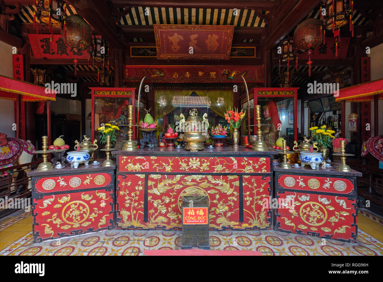 Quan Cong Tempel aka Chua Ong Pagode in Hoi An, Vietnam Stockfoto