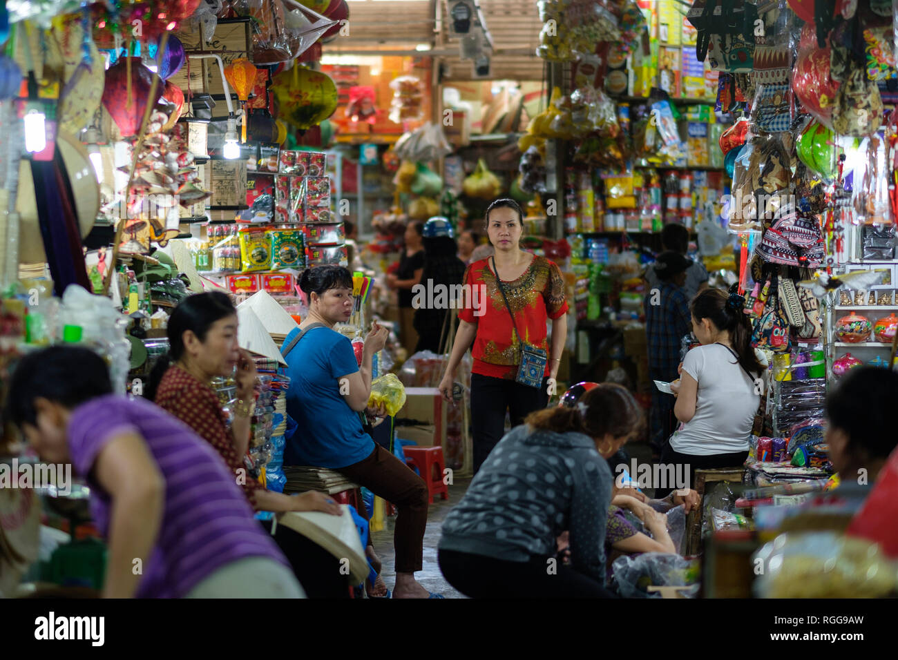 Dong Ba Markt in Hue, Vietnam, Asien Stockfoto