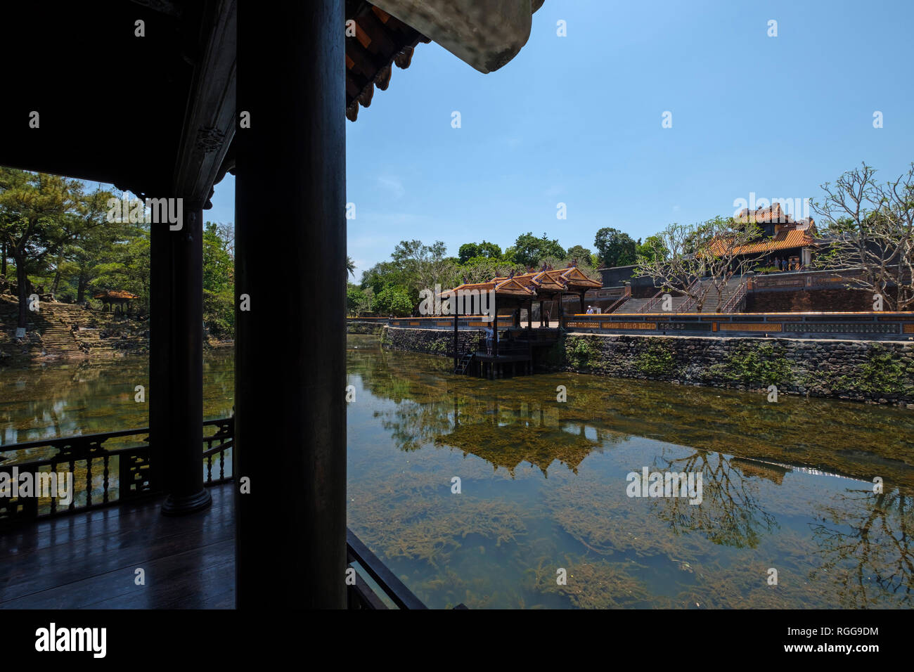 Luu Khiem See an der Kaiser Tu Duc Grab Komplex in Hue, Vietnam, Asien Stockfoto