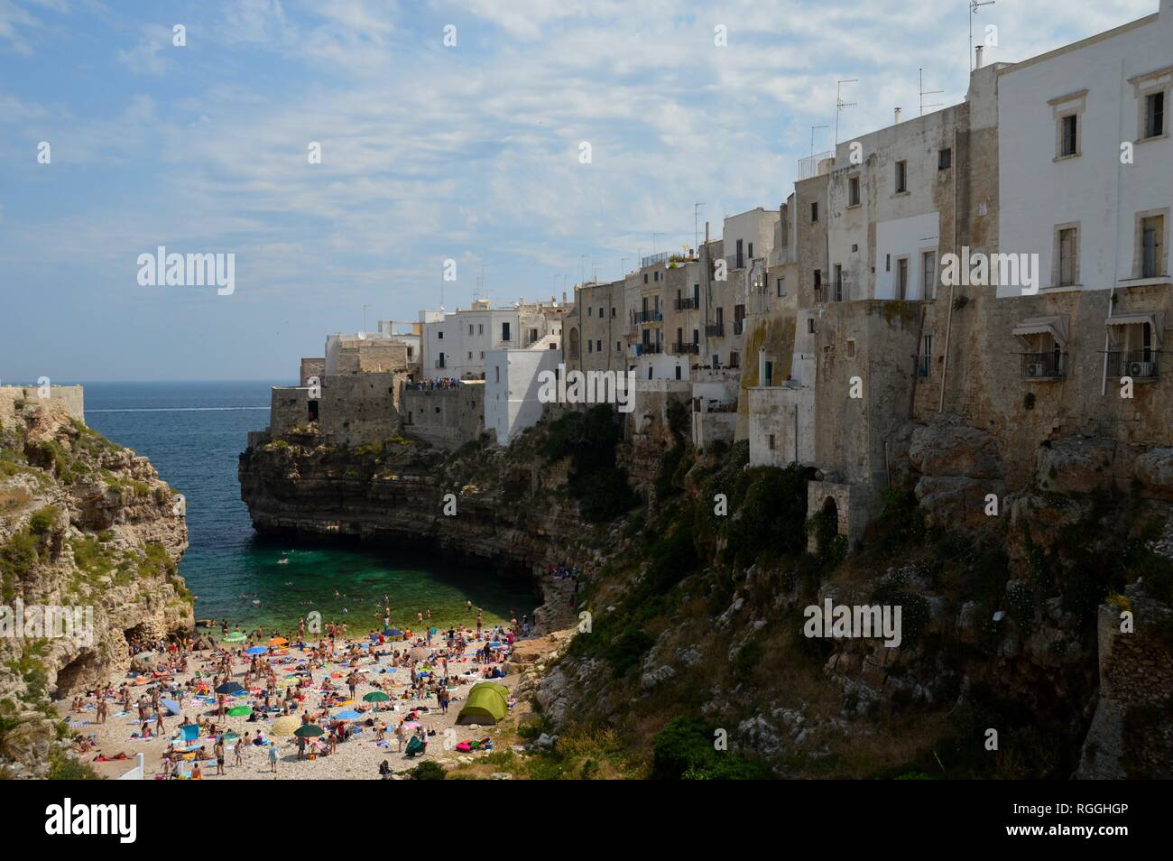 Polignano Bucht in Apulien, Italien Stockfoto