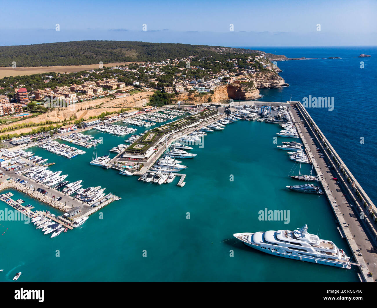 Spanien, Balearen, Mallorca, El Toro Port Adriano Stockfoto